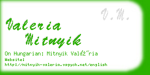 valeria mitnyik business card